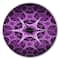 Designart 'Abstract Purple Thorn Flower Modern Wall Clock